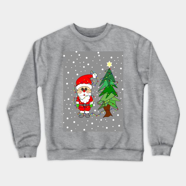 WHITE Christmas Santa Crewneck Sweatshirt by SartorisArt1